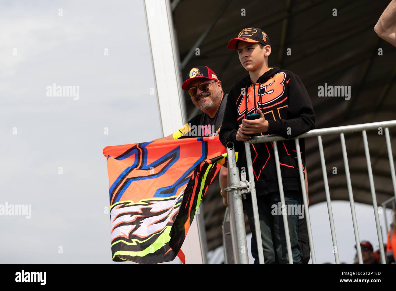 Melbourne, Australia, 21 October, 2023. Fans wave flags in support of