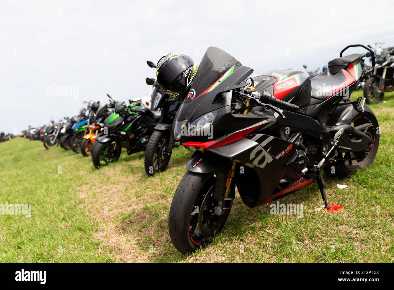 Melbourne, Australia, 21 October, 2023. Huge numbers of motorcycles are