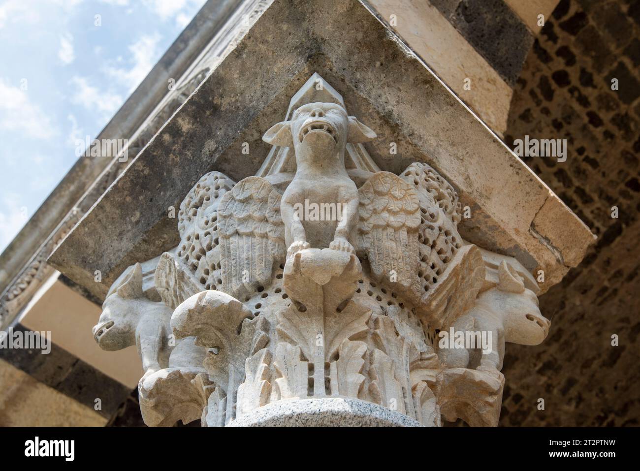 Gargoyles on Church of the Holy Trinity Saccargia Sardinia Italy