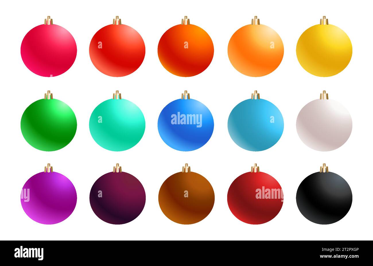 Christmas multicolored simple gradient balls. Vector illustration Stock ...