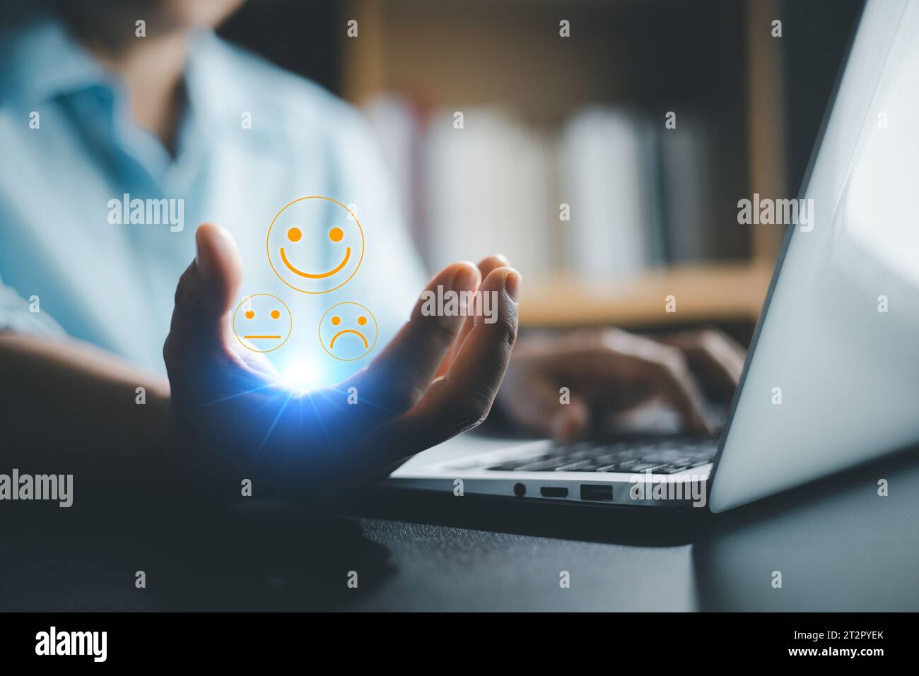 Customer service and Satisfaction concept, Business person are touching ...