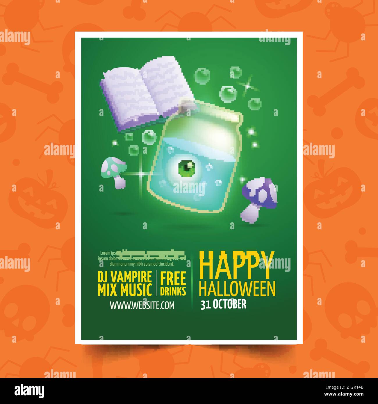 realistic vertical poster template halloween season design vector ...