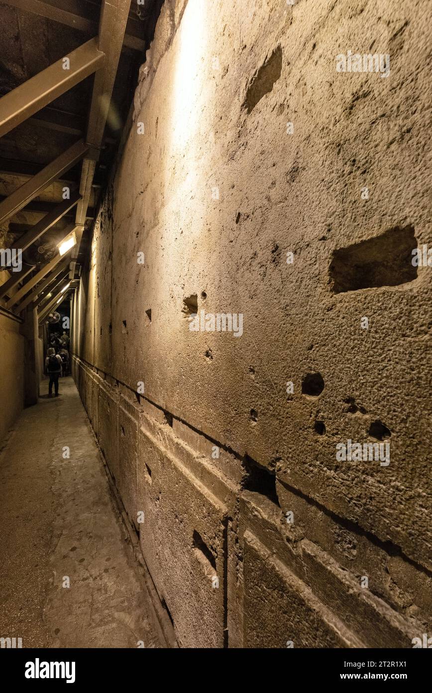 Jerusalem, Israel October 13, 2017 Western Wall underground Tunnel