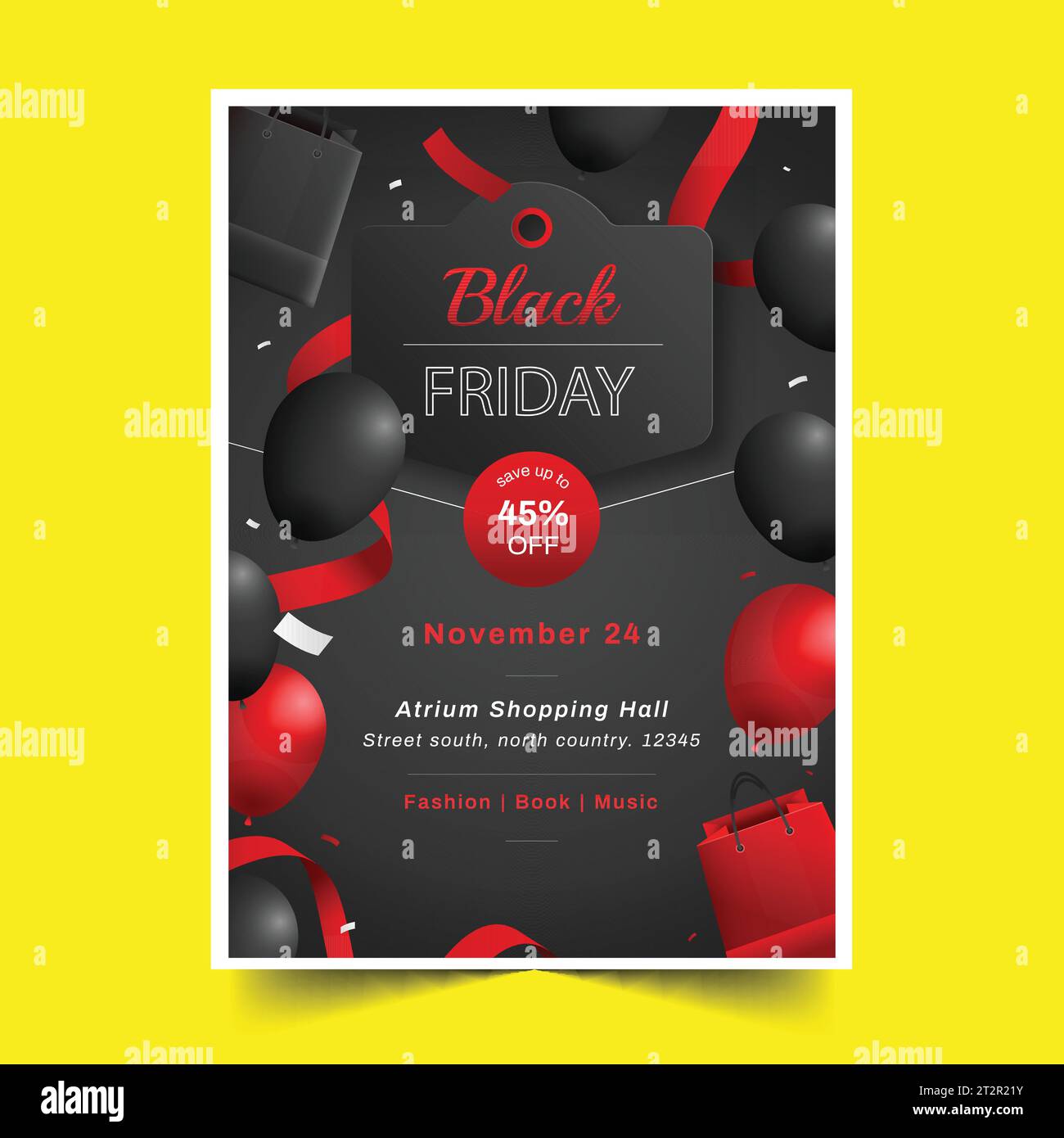 gradient black friday poster set design vector illustration Stock Vector