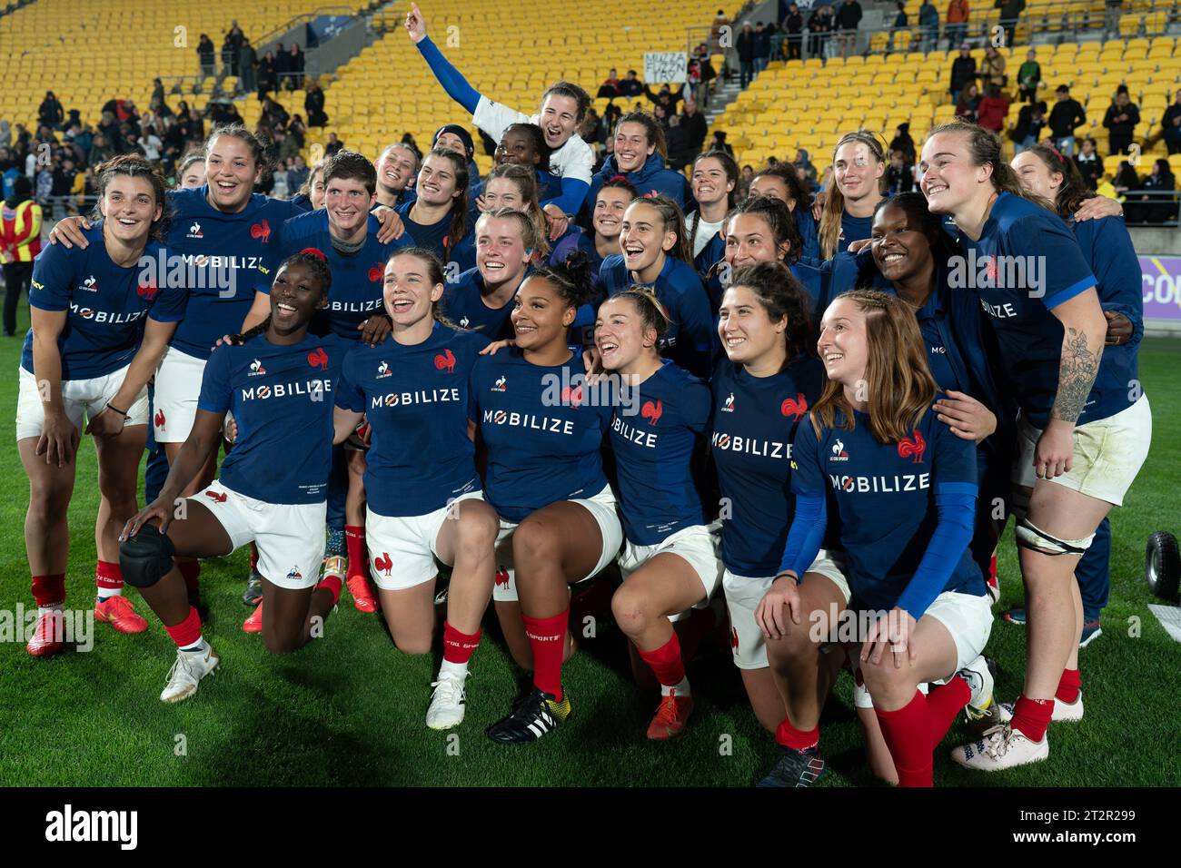 Wellington, New Zealand. 20th Oct, 2023. French team pose together
