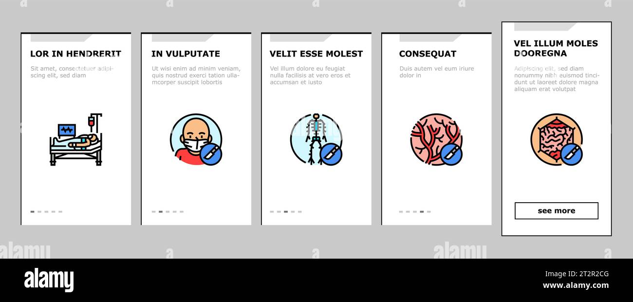 surgeon doctor hospital onboarding icons set vector Stock Vector Image ...