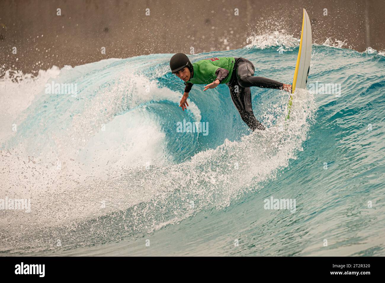 Antonio Marques 15 carves up a wave as junior surfers take part in the