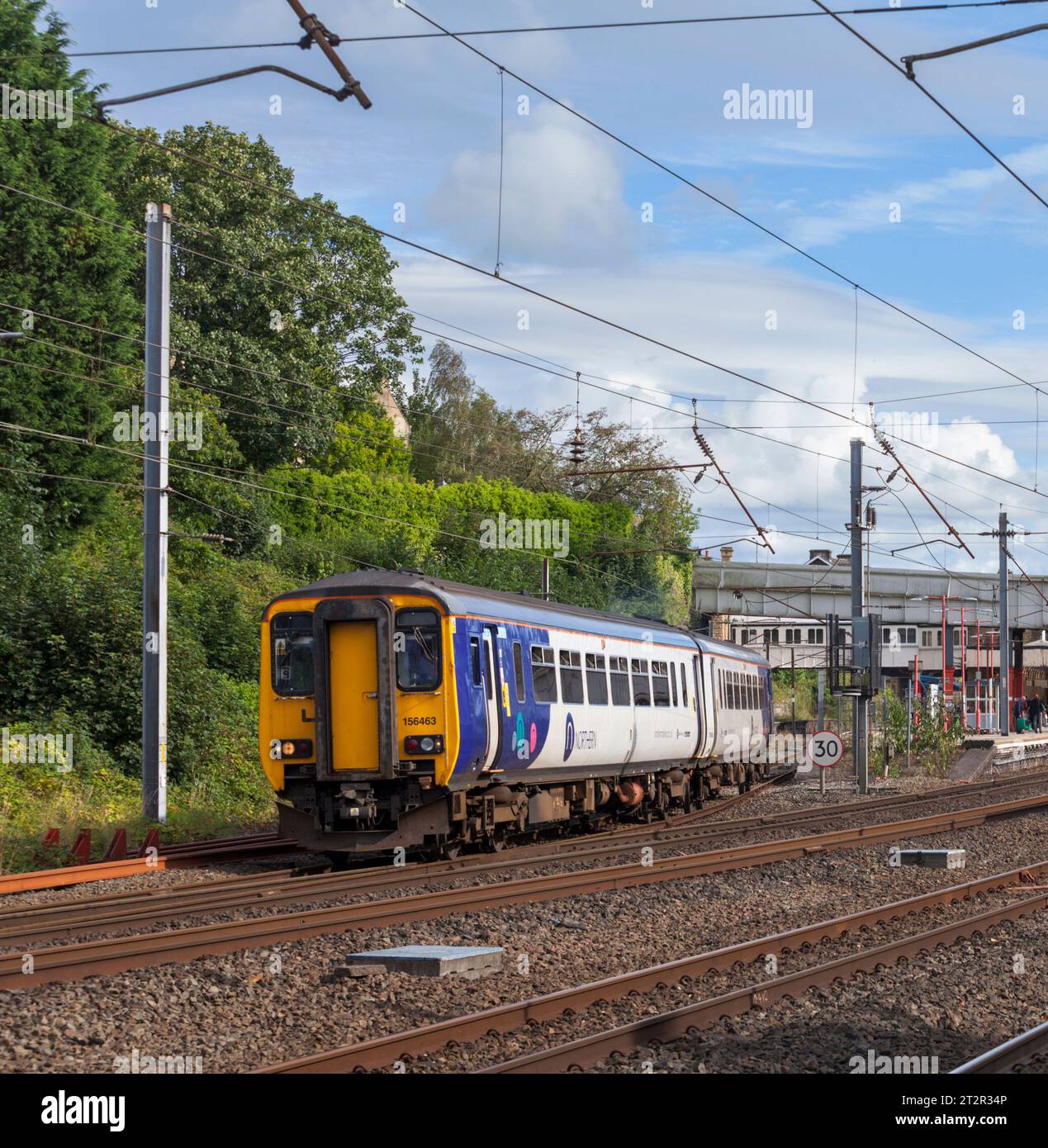 Northern rail class 156 sprinter train 156463 departing from Lancaster