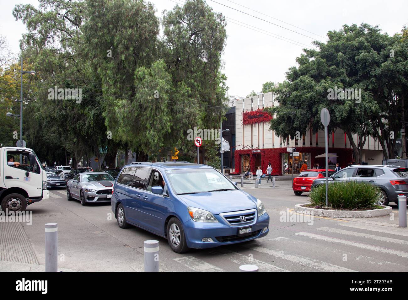 Avenida Presidente Masaryk in Polanco Neighbourhood in Mexico City, Mexico Stock Photo