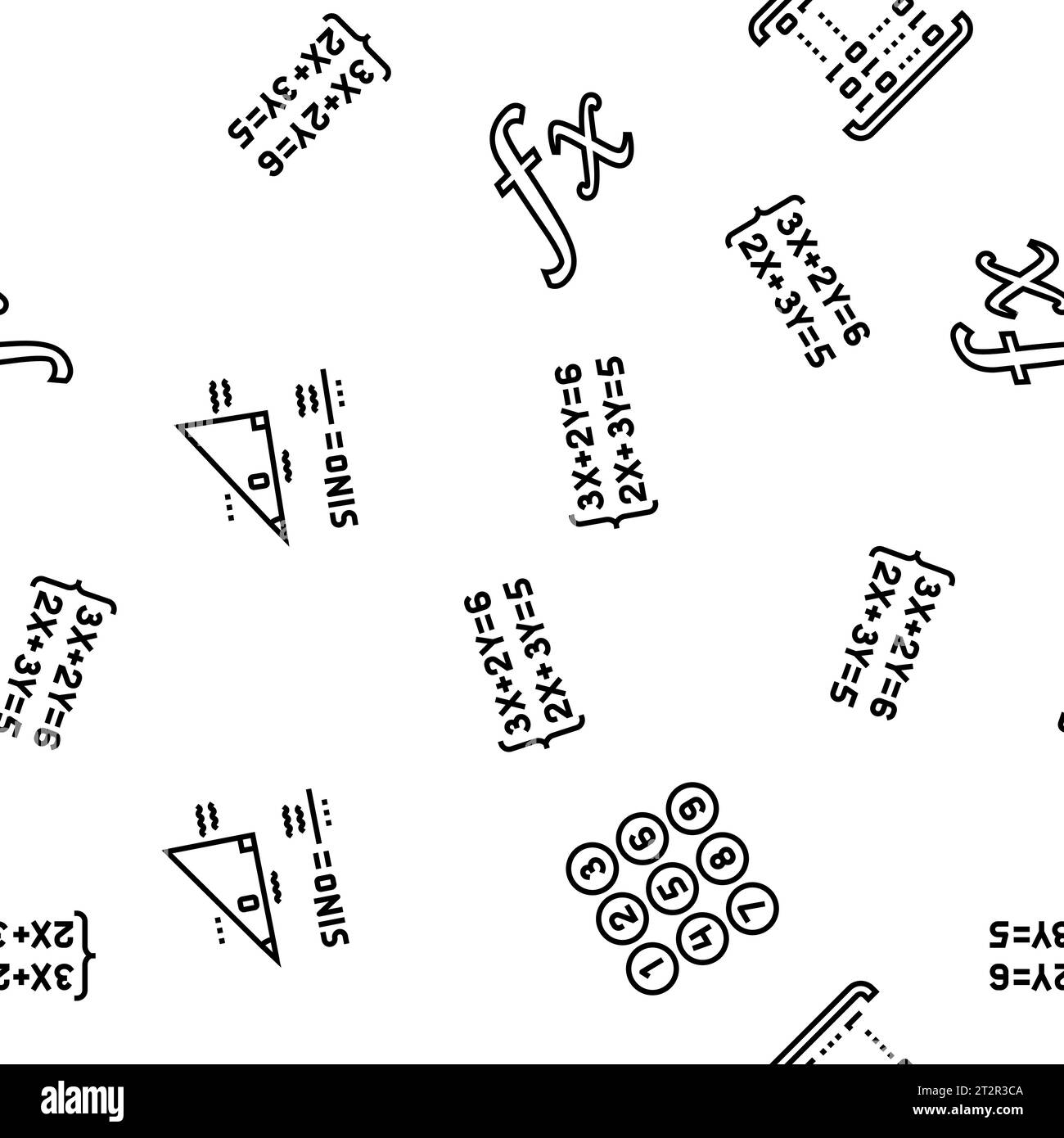 Mathematics outline pattern algebra hi-res stock photography and images ...
