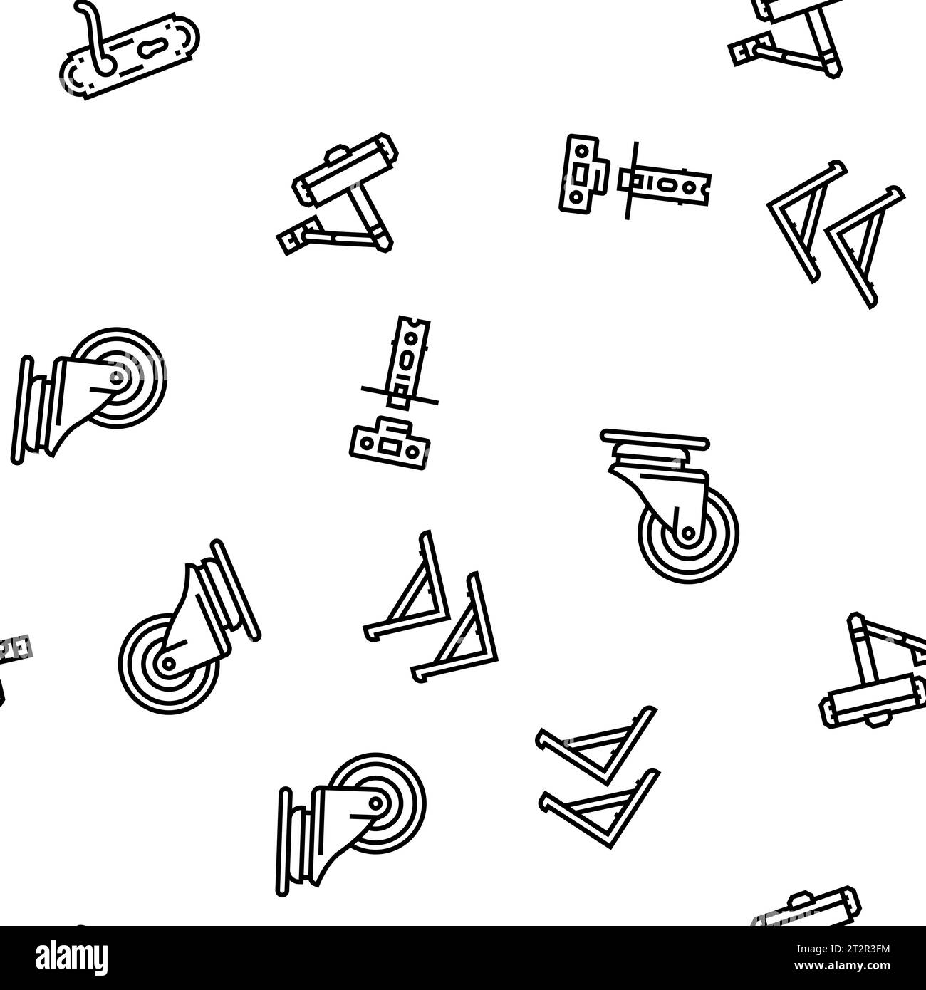 hardware furniture equipment vector seamless pattern Stock Vector Image