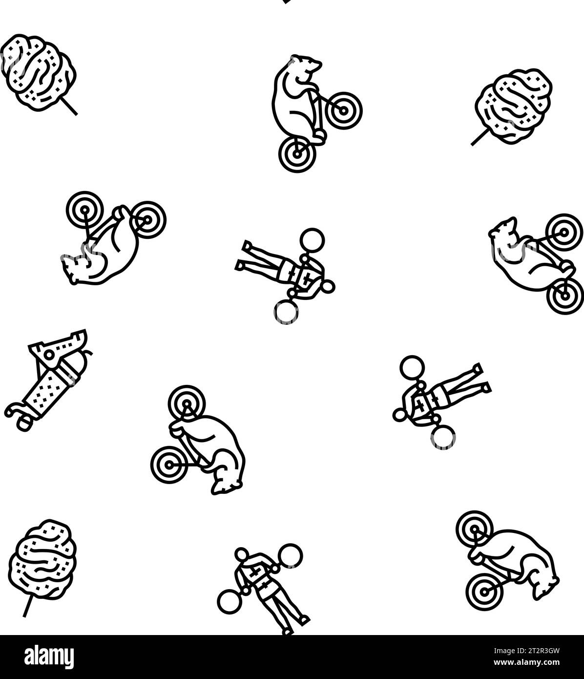 circus carnival vintage show vector seamless pattern Stock Vector Image ...