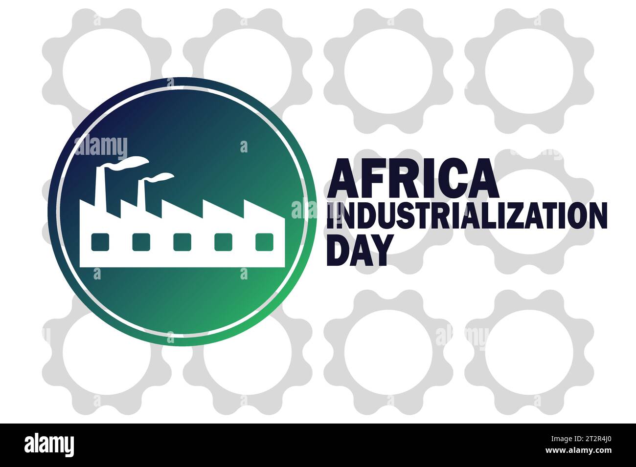 Africa Industrialization Day Vector illustration. Holiday concept. Template for background, banner, card, poster with text inscription. Stock Vector