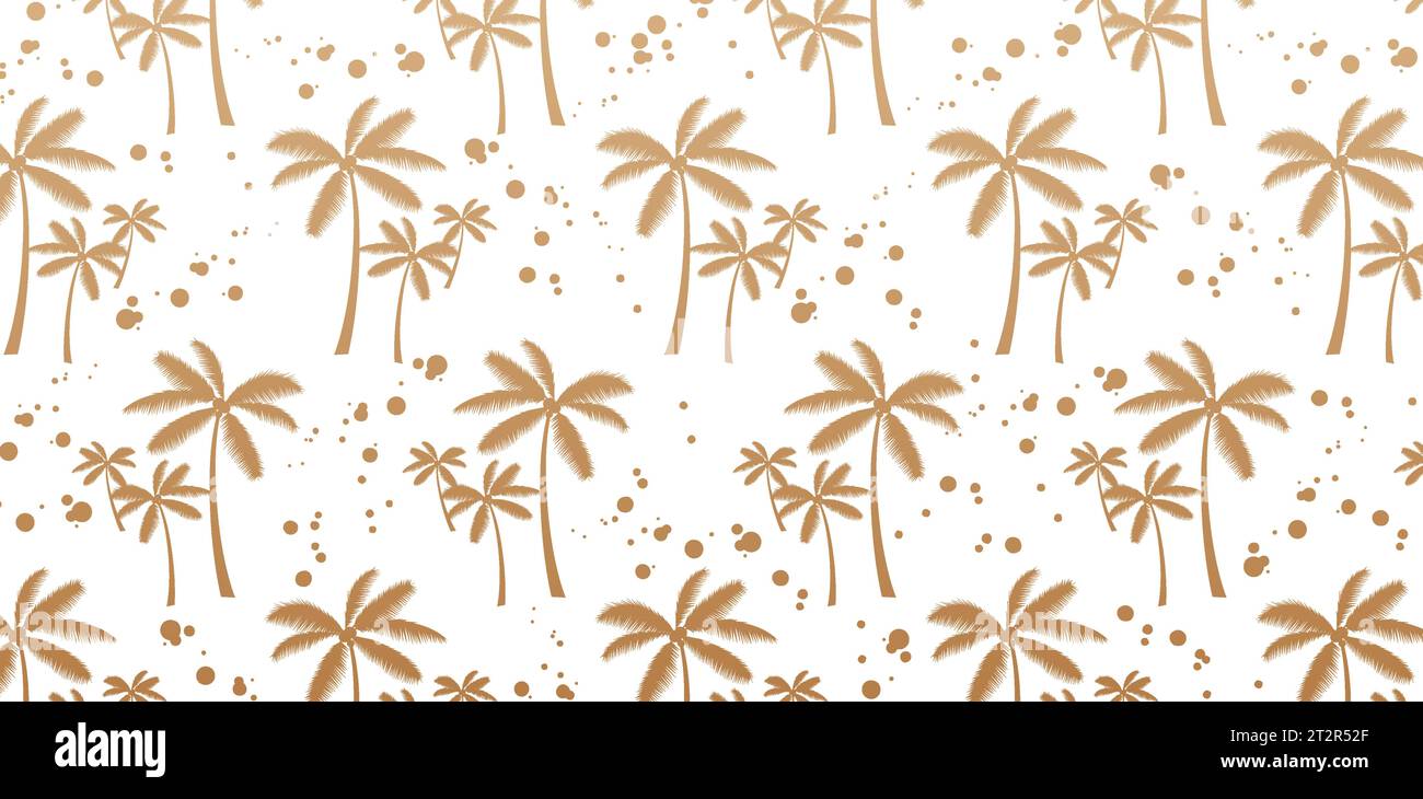 Vector illustration Palm tree seamless pattern backgrounds for ...