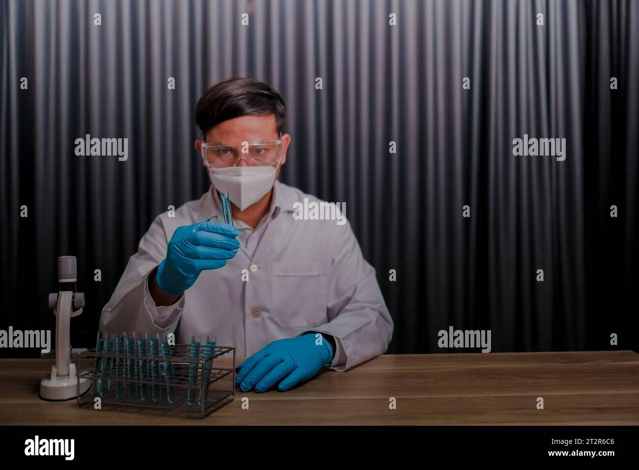 Scientists are experimenting in the lab. Stock Photo
