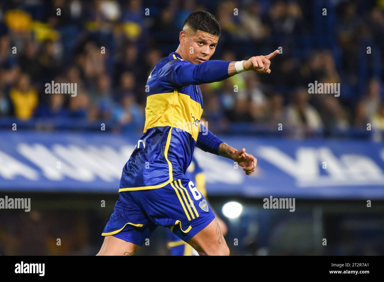 Buenos Aires, Argentina. 20th Oct, 2023. Marcos Rojo of C.A. Boca Juniors during the Liga Argentina match between CA Boca Juniors and Union Santa Fe played at La Bombonera Stadium on October 20, 2023 in Buenos Aires, Spain. (Photo by Santiago Joel Abdala/PRESSINPHOTO) Credit: PRESSINPHOTO SPORTS AGENCY/Alamy Live News Stock Photo