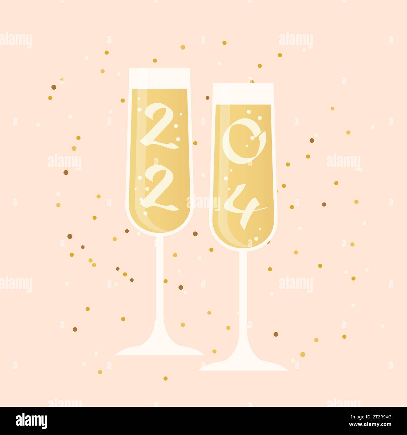 Happy new year 2024 celebration- vector illustration Stock Vector