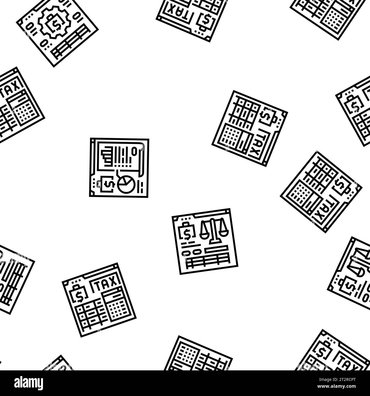 accountant tax office seamless pattern vector Stock Vector