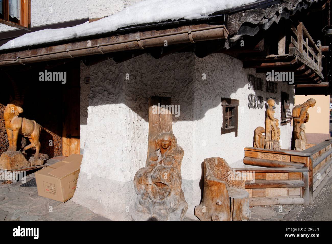 typical architecture, Caviola,Dolomites,UNESCO,Province of Belunno, Veneto Region, Italy Stock Photo