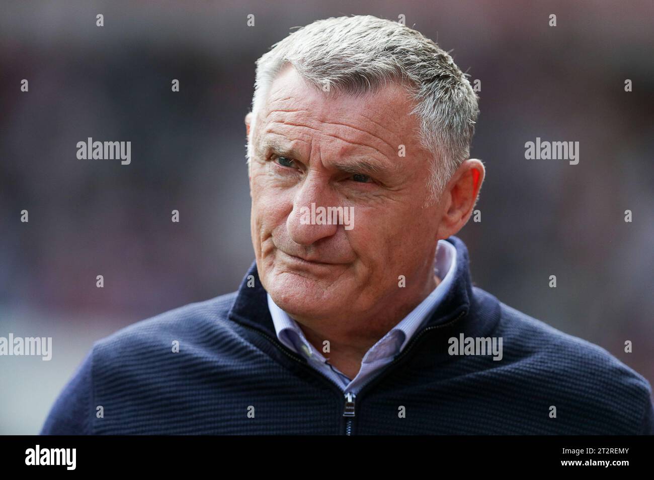 Manager of Sunderland, Tony Mowbray - Sunderland v Southampton, Sky Bet Championship, Stadium of Light, Sunderland, UK - 2nd September 2023 Editorial Use Only - DataCo restrictions apply Stock Photo