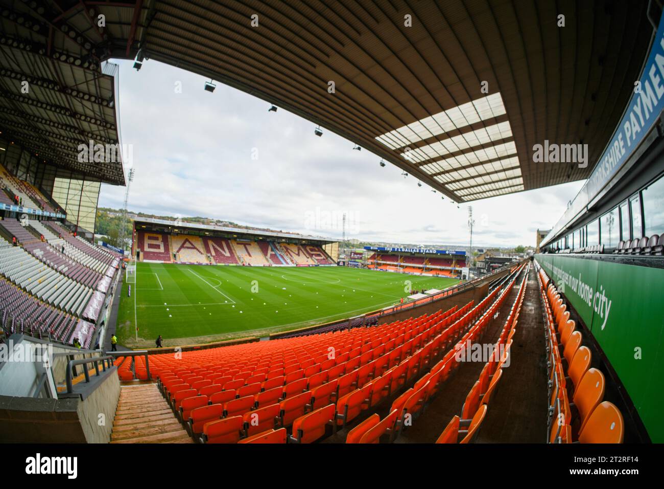 Bradford, UK. 21 October 2023. EFL Sky Bet League 2: Bradford City AFC  v Wrexham AFC.  General view of the stadium.  Credit Paul B Whitehurst/Alamy Live News Stock Photo