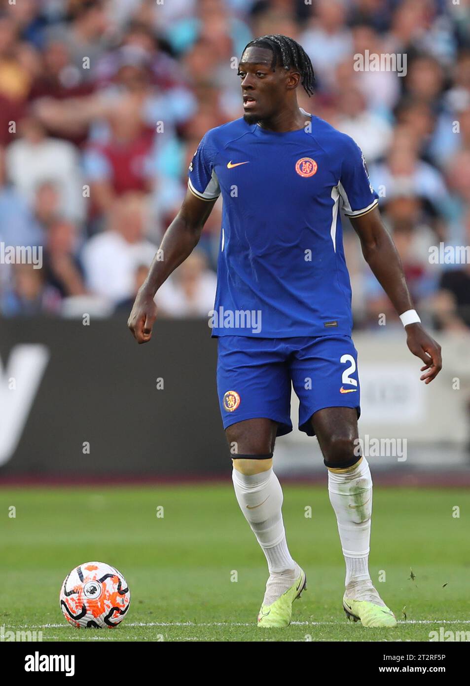 Axel Disasi of Chelsea - West Ham United v Chelsea, Premier League, London Stadium, London, UK - 20th August 2023 Editorial Use Only - DataCo restrictions apply Stock Photo