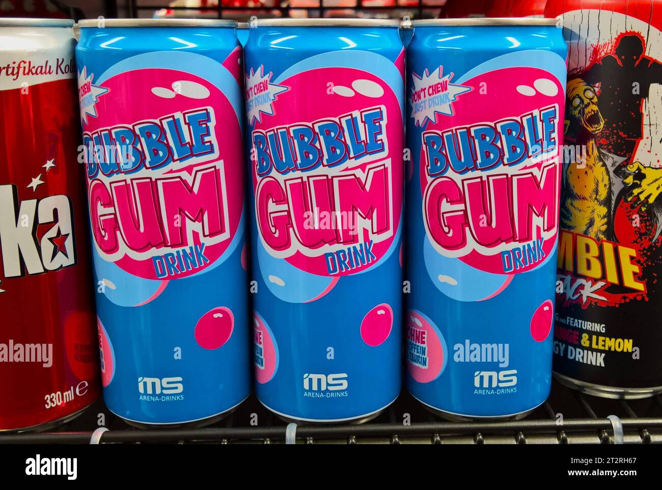 Bubble Gum Drink mit dem Geschmack eines intensiv süssen Kaugummis, im