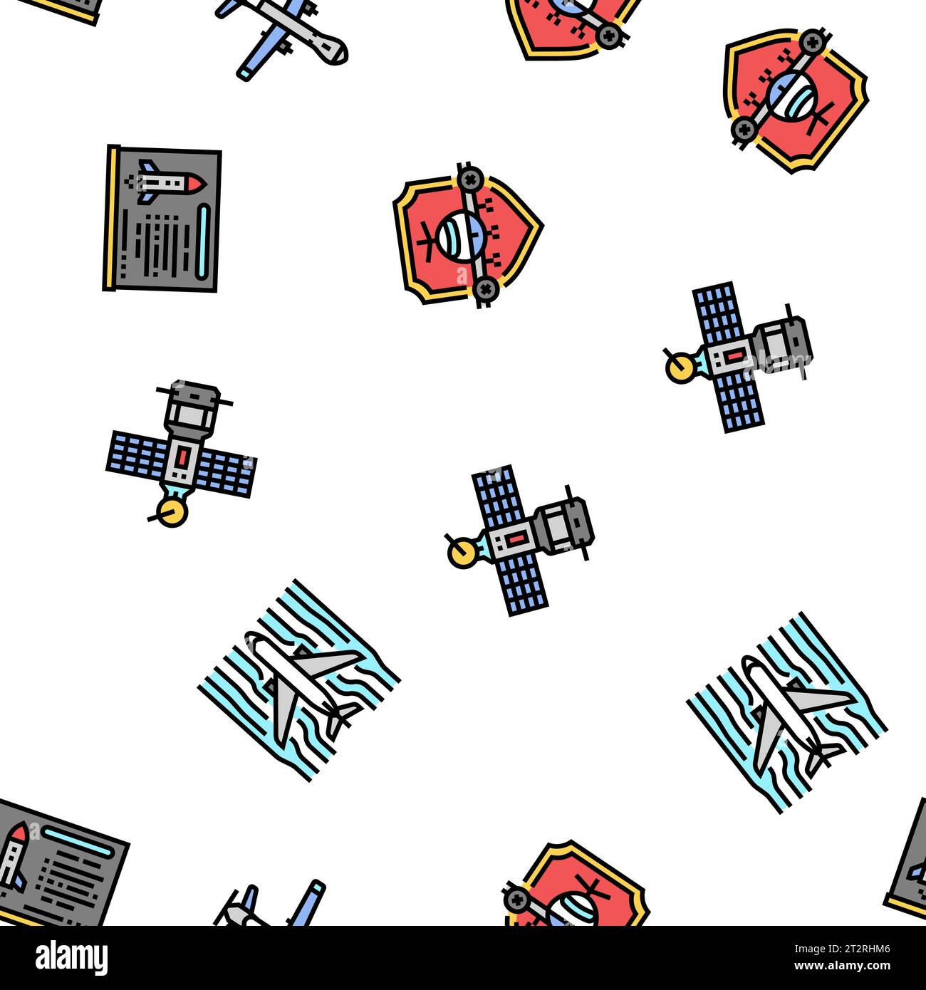 aeronautical engineer aircraft vector seamless pattern Stock Vector ...