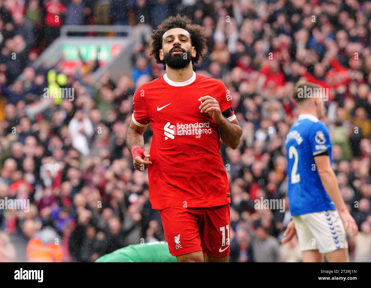 Liverpool's Mohamed Salah After Scoring Their Side's Second Goal Of The ...