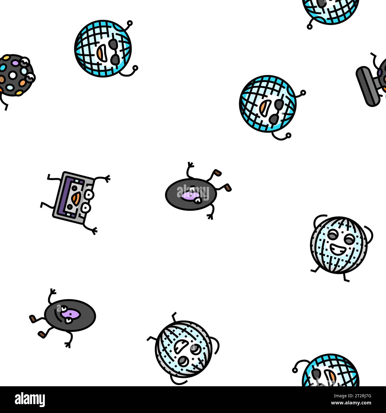 retro music character vector seamless pattern Stock Vector Image & Art ...