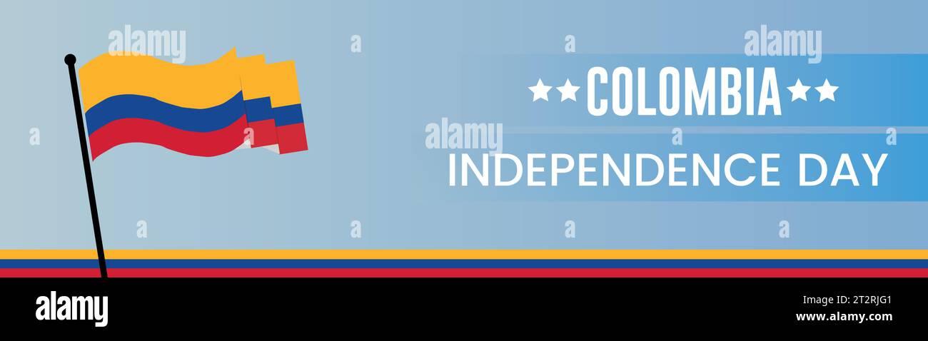 Colombia happy National day celebration banner vector illustration ...