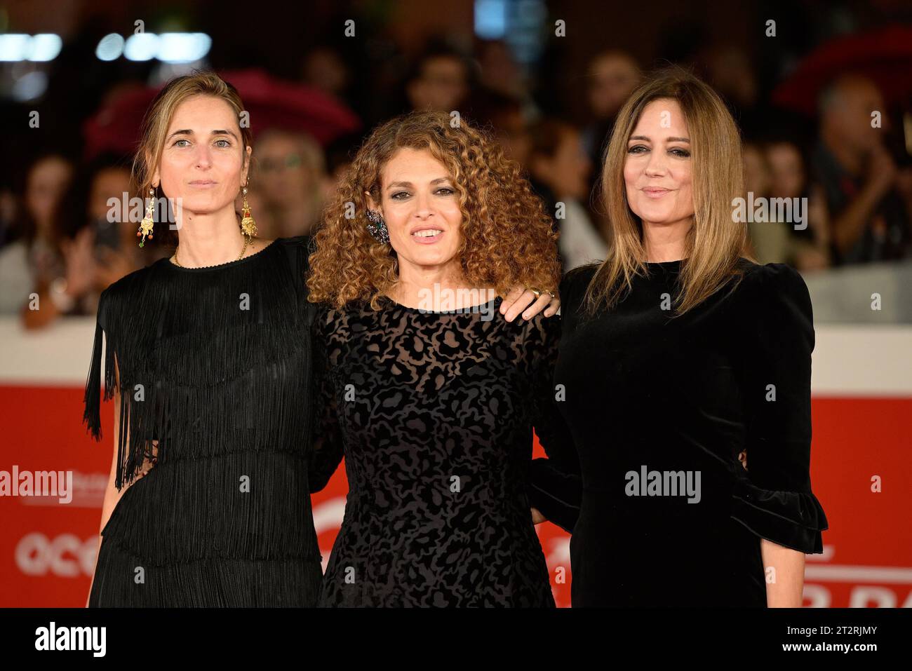 hiara Barzini, Ginevra Elkann and Ilaria Bernardini attends the red