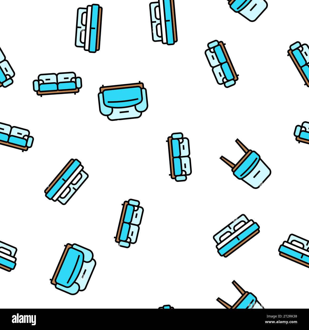 furniture luxury interior home vector seamless pattern Stock Vector ...