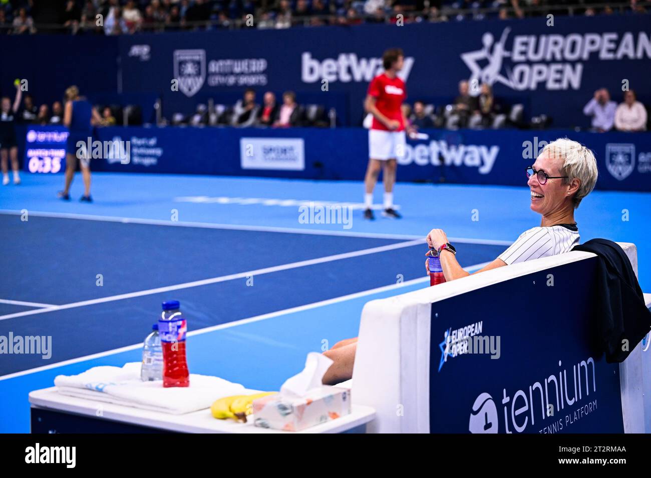 Antwerp, Belgium. 21st Oct, 2023. Former player Els Callens pictured