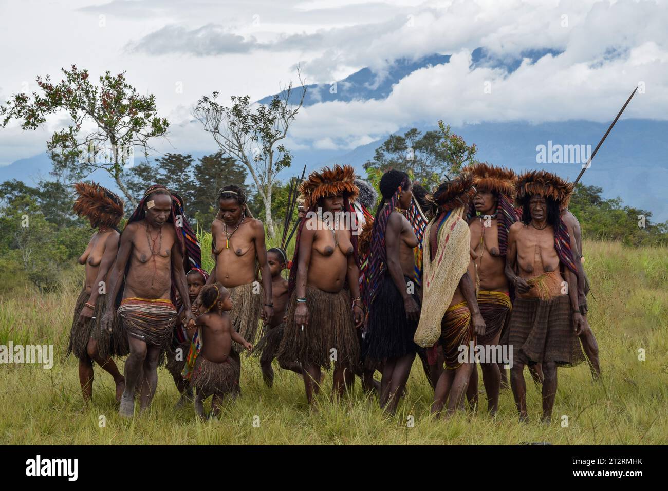 Women of the Dani Tribe at Baliem valley Stock Photo