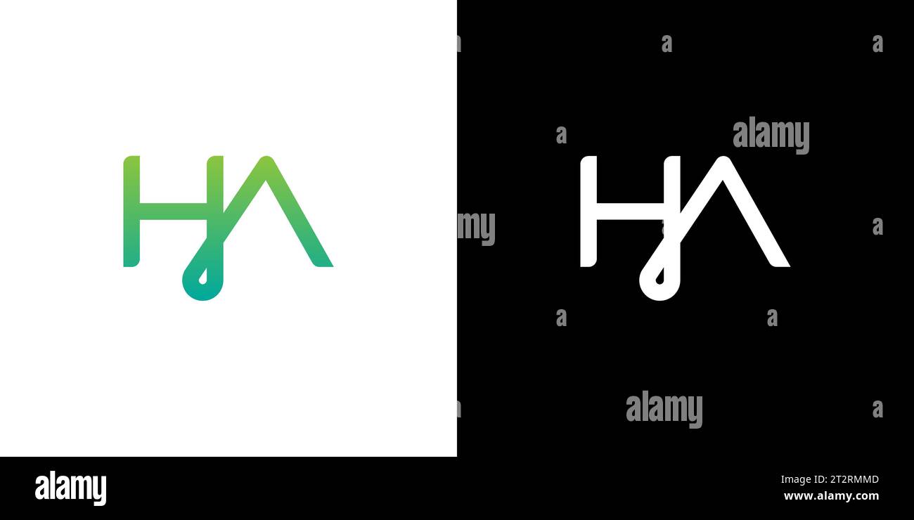 HA logo, HA Monogram, Initial HA Logo, Letter HA logo, Icon, Vector Stock Vector