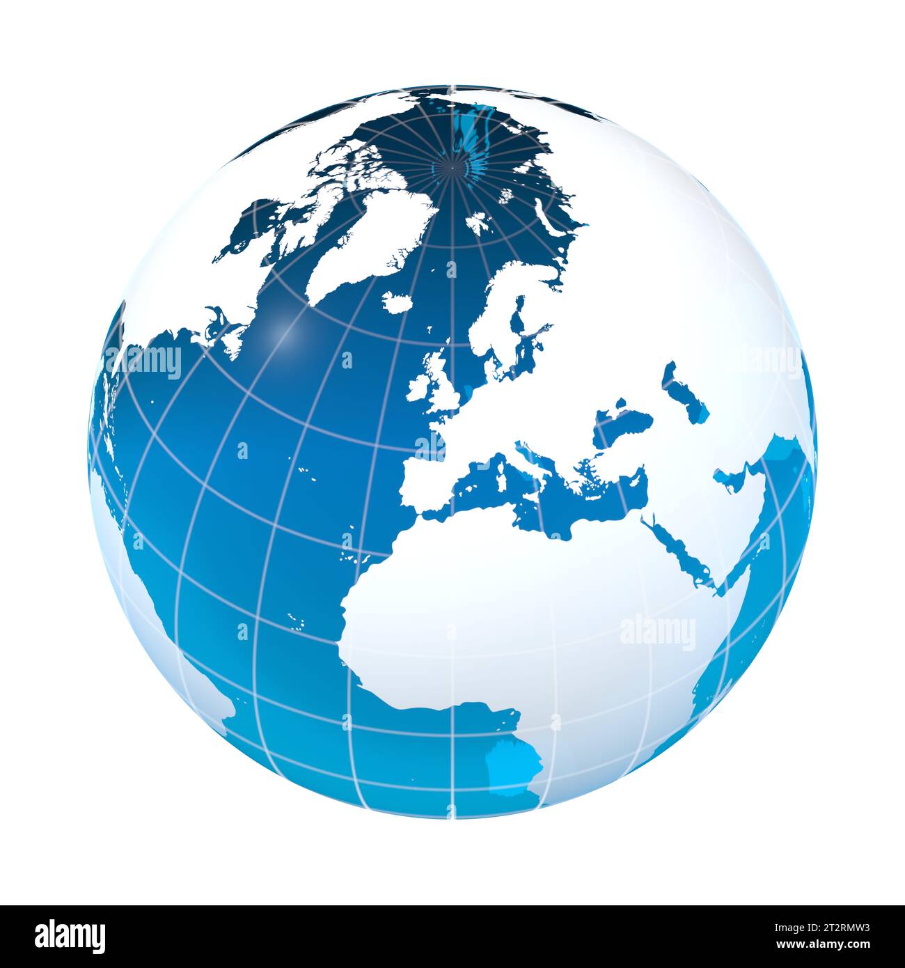 UK, Spain, Europe, earth globe, world map Stock Photo