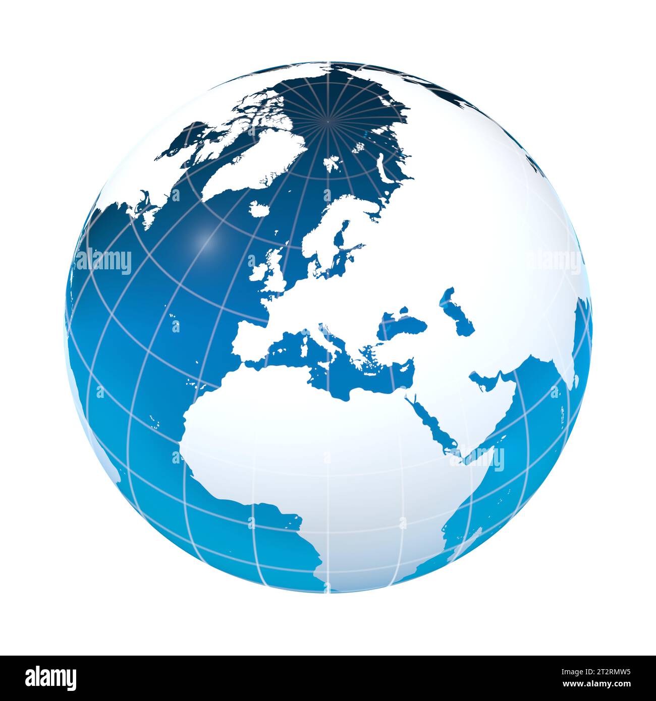 Europe, EU, earth globe, world map Stock Photo