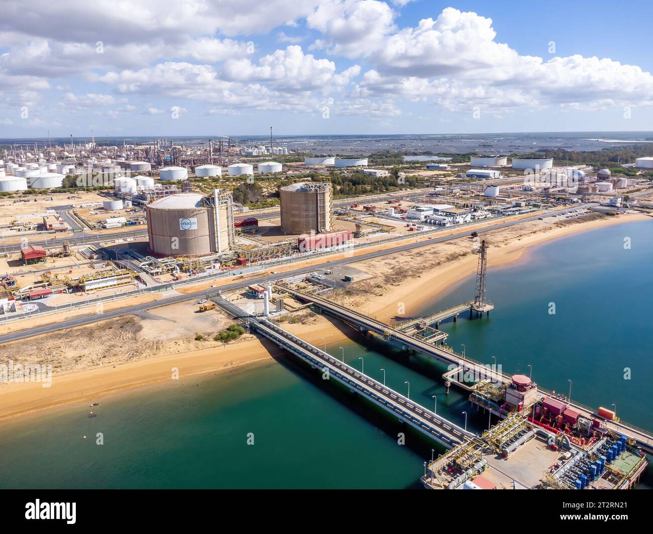 Huelva, Spain - October 21, 2023: Liquefied natural gas regasification ...