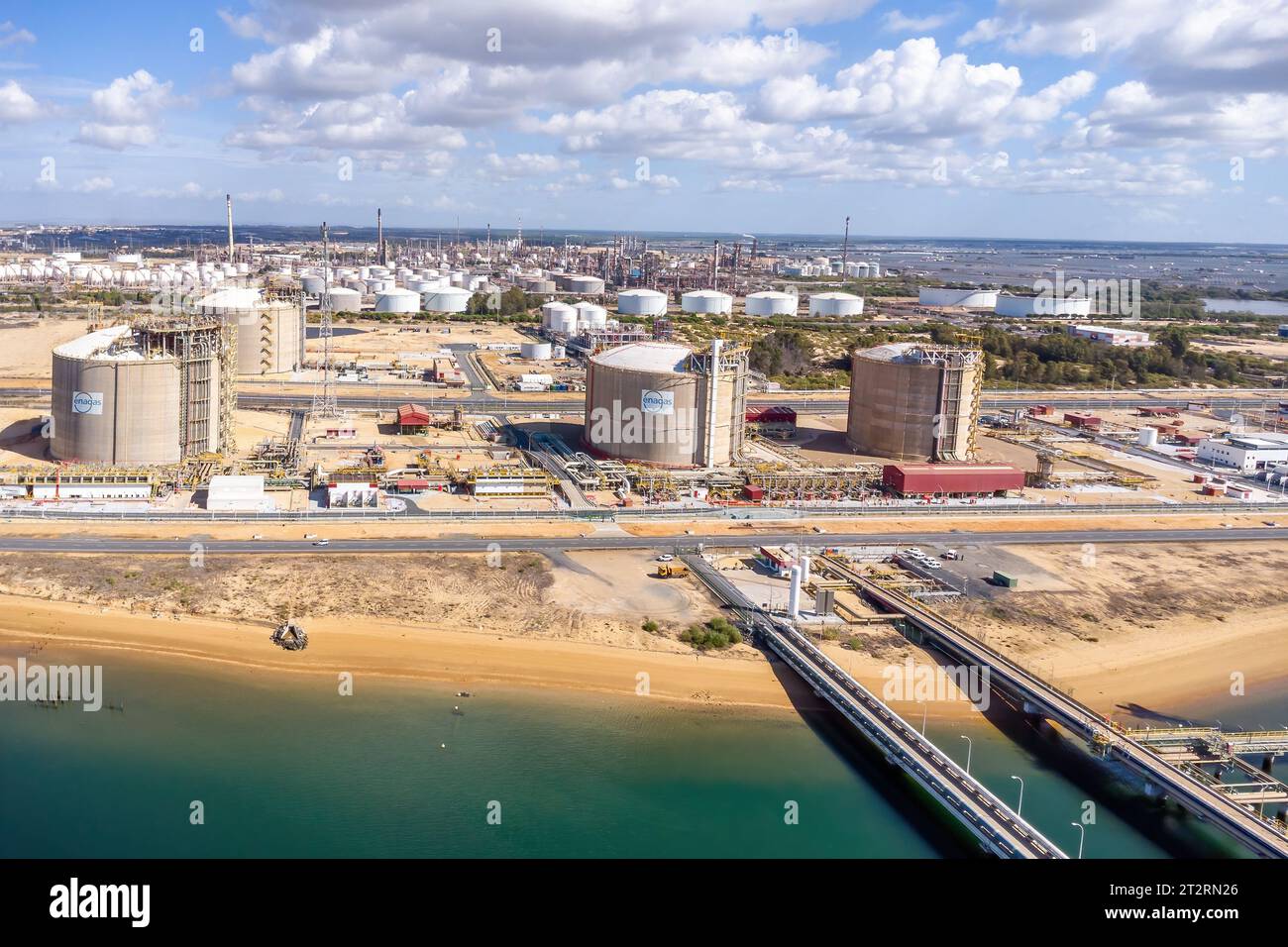 Huelva, Spain October 21, 2023 Liquefied natural gas regasification
