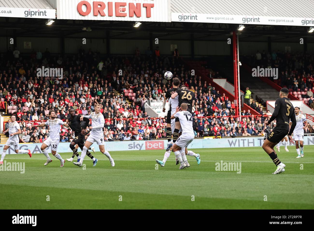 during the Sky Bet League 1 match Leyton Orient vs Barnsley at Matchroom Stadium, London, United Kingdom, 21st October 2023  (Photo by Mark Cosgrove/News Images) Stock Photo