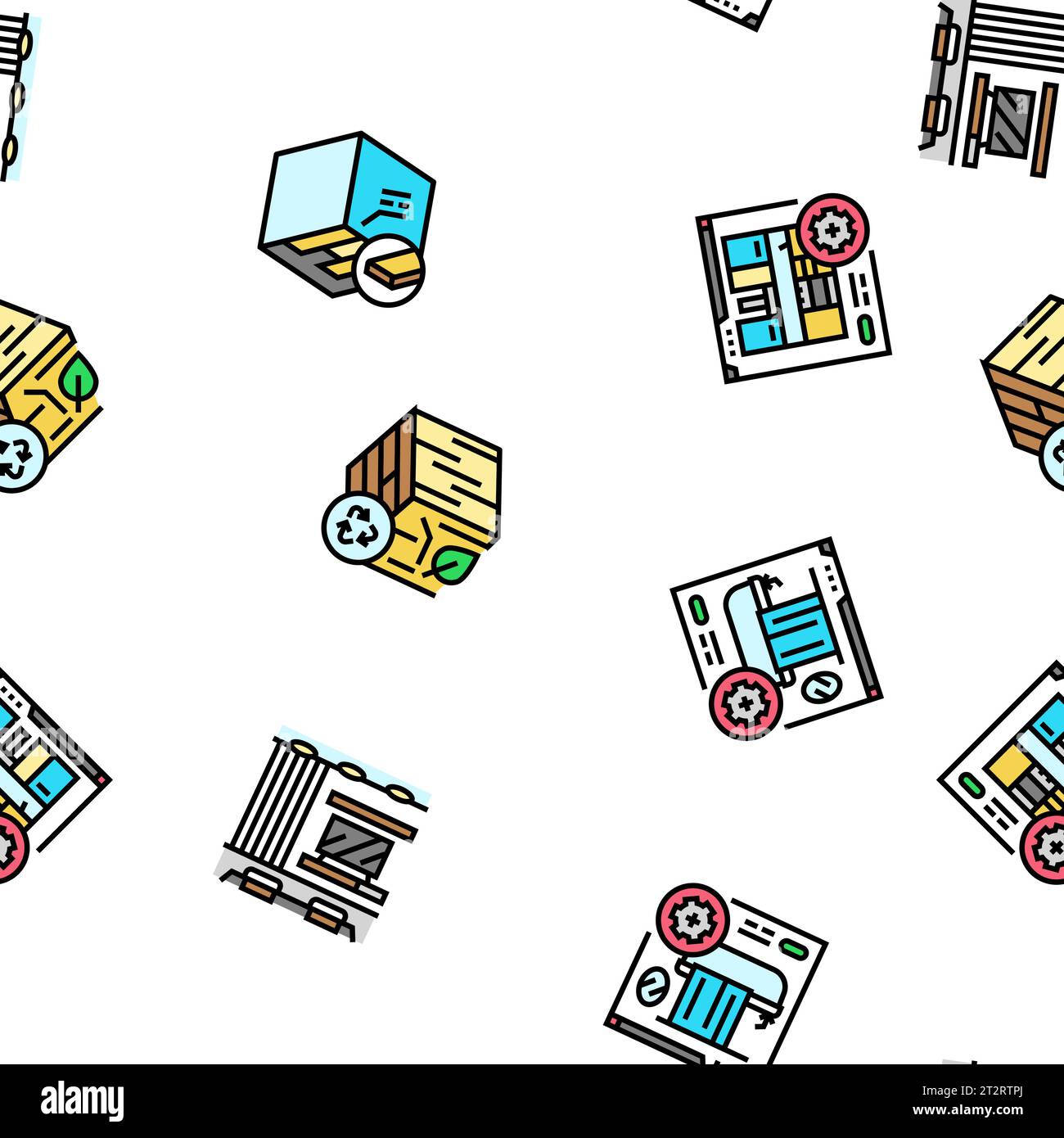 interior designer office seamless pattern vector Stock Vector Image ...