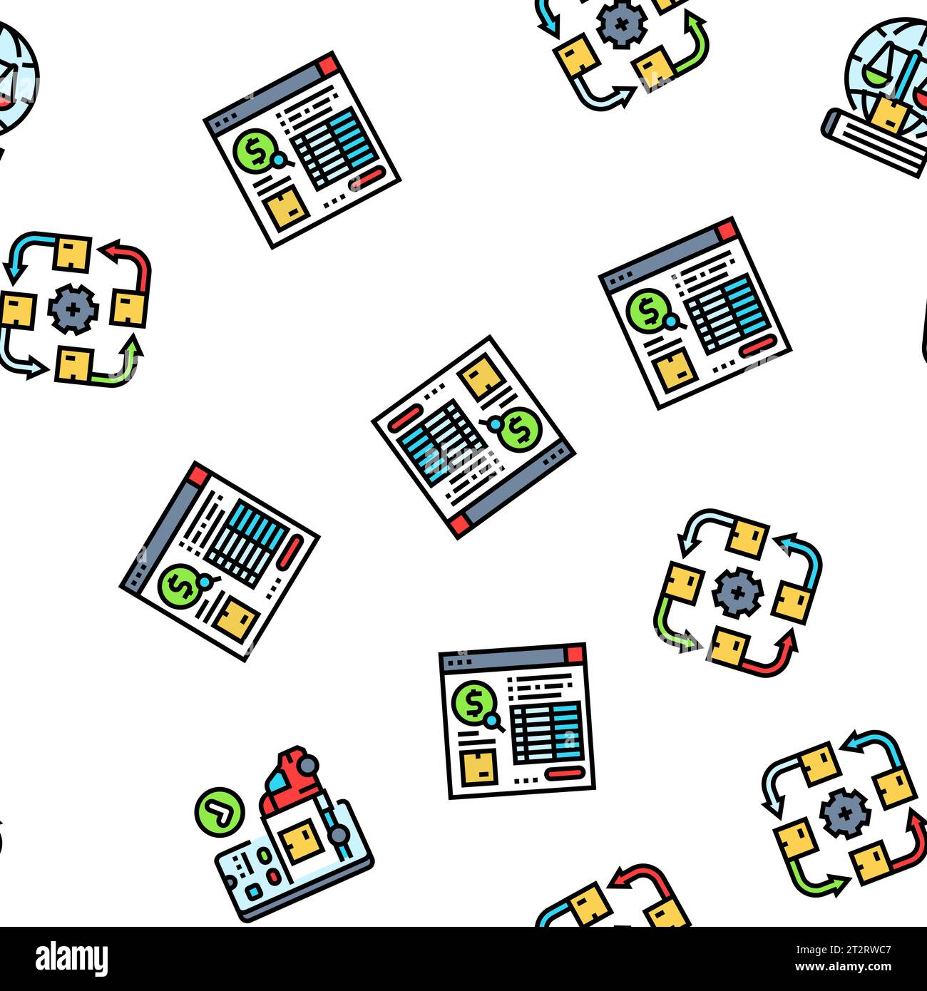 logistics manager warehouse seamless pattern vector Stock Vector Image ...
