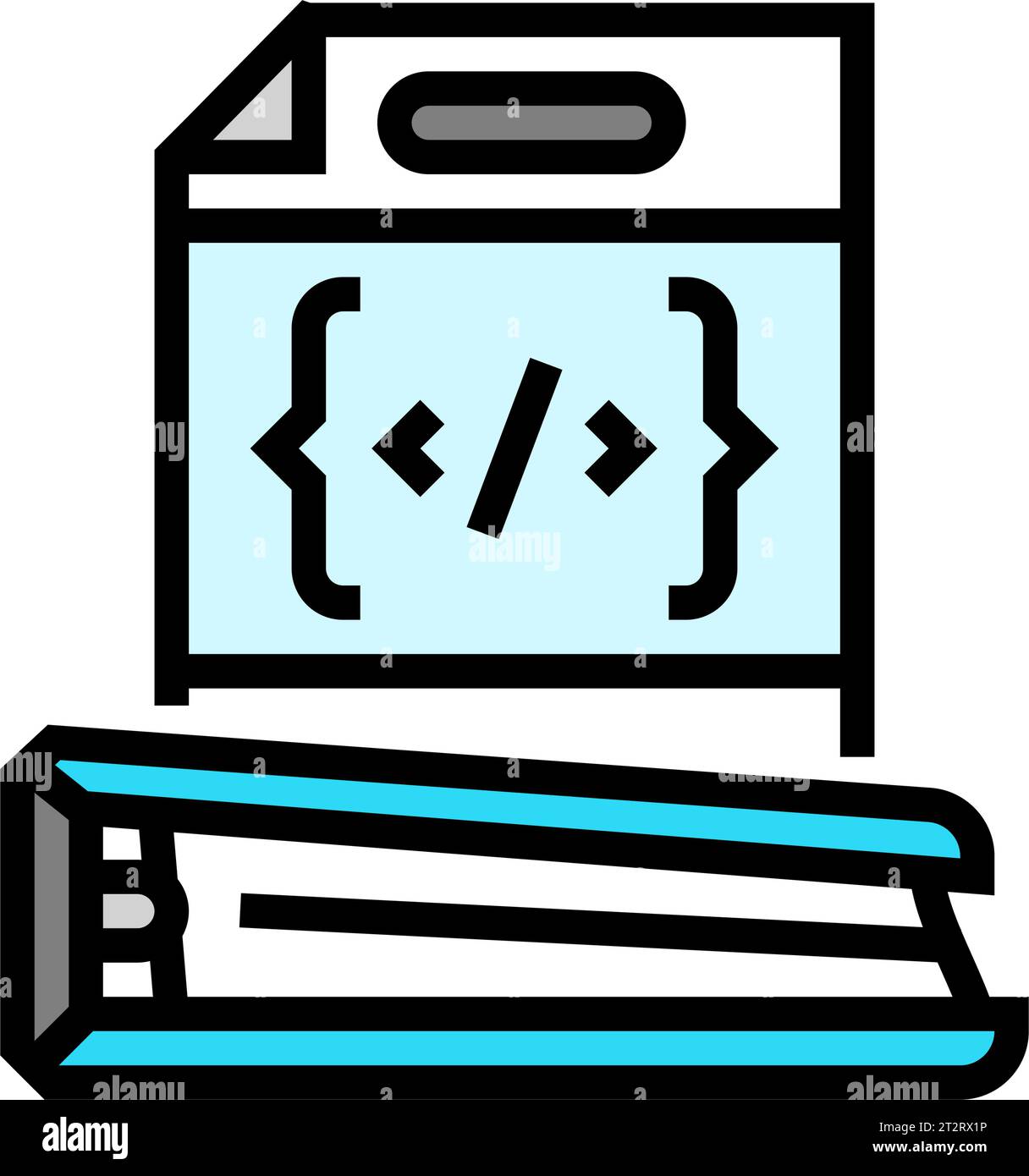 software documentation technical writer color icon vector illustration ...