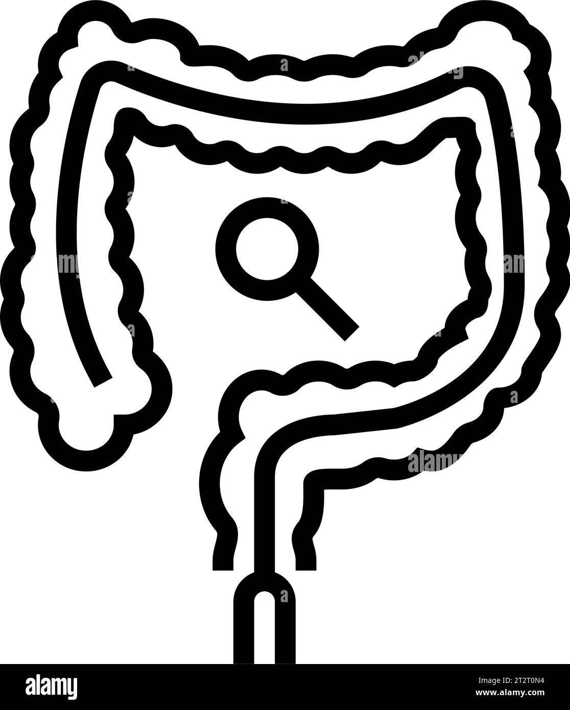 colonoscopy examination line icon vector illustration Stock Vector