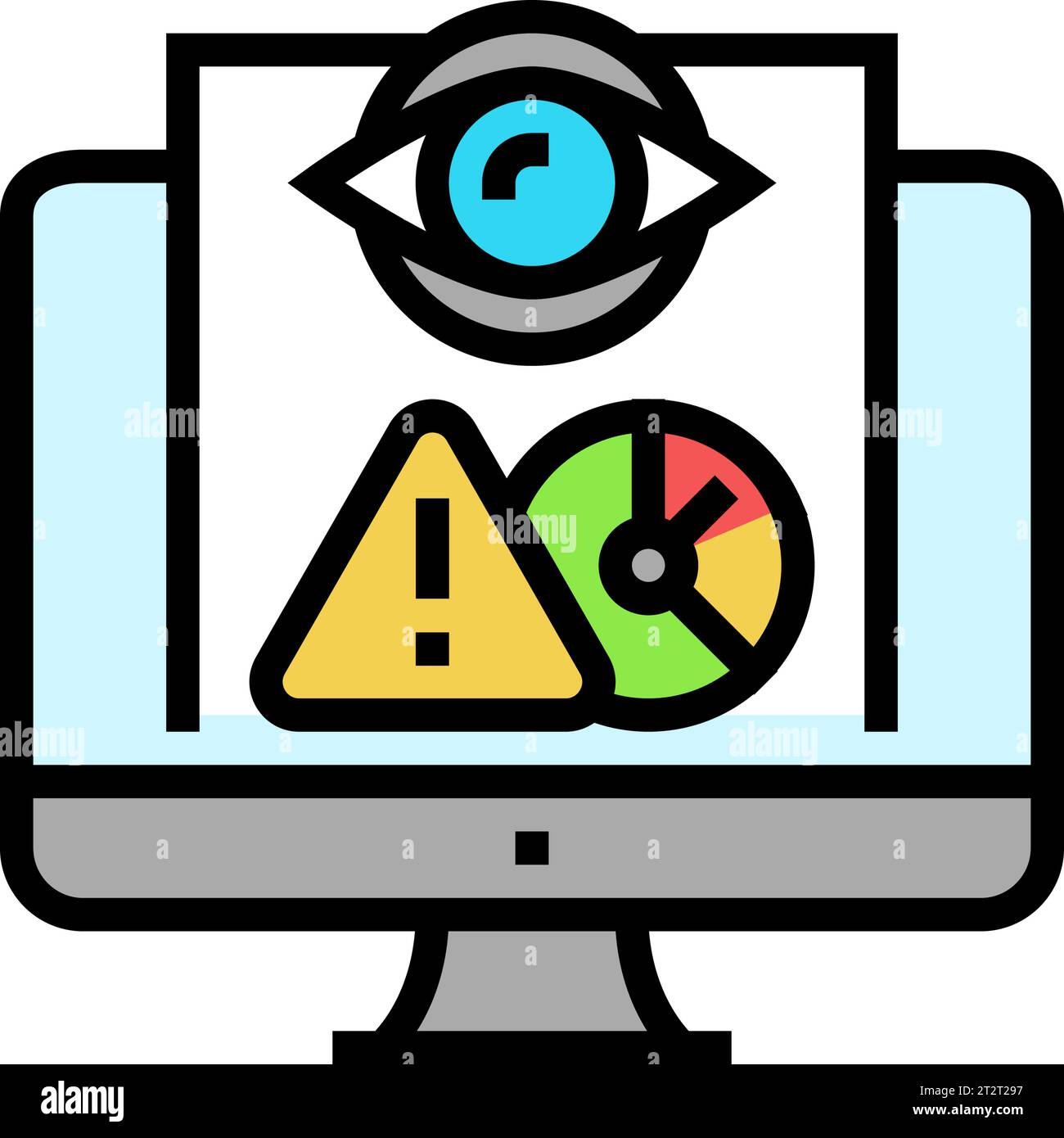 monitoring risk color icon vector illustration Stock Vector Image & Art