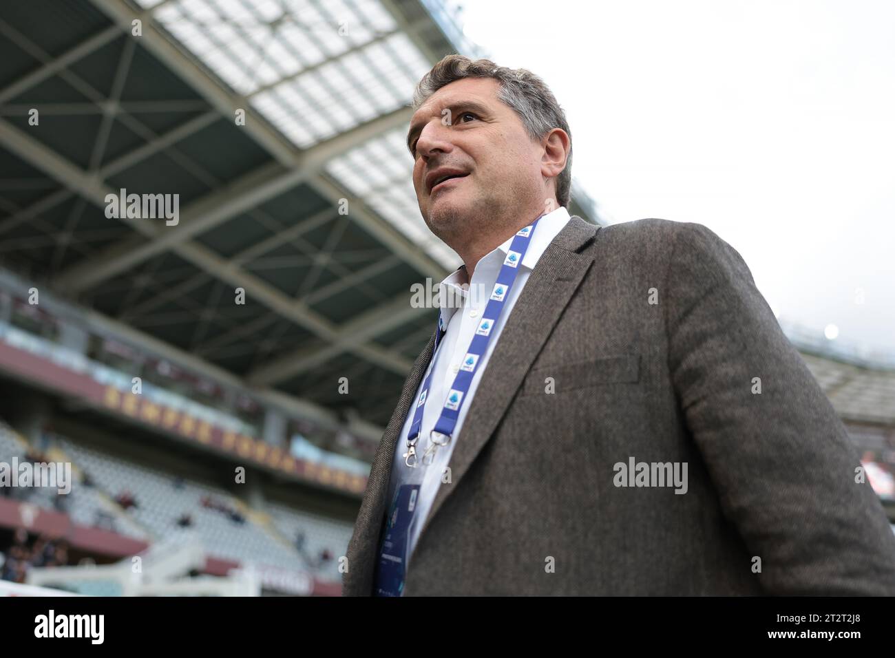 Turin, Italy. 21st Oct, 2023. Luigi Di Servo Managing Director of Lega Serie A prior to the Serie A match at Stadio Grande Torino, Turin. Picture credit should read: Jonathan Moscrop/Sportimage Credit: Sportimage Ltd/Alamy Live News Stock Photo