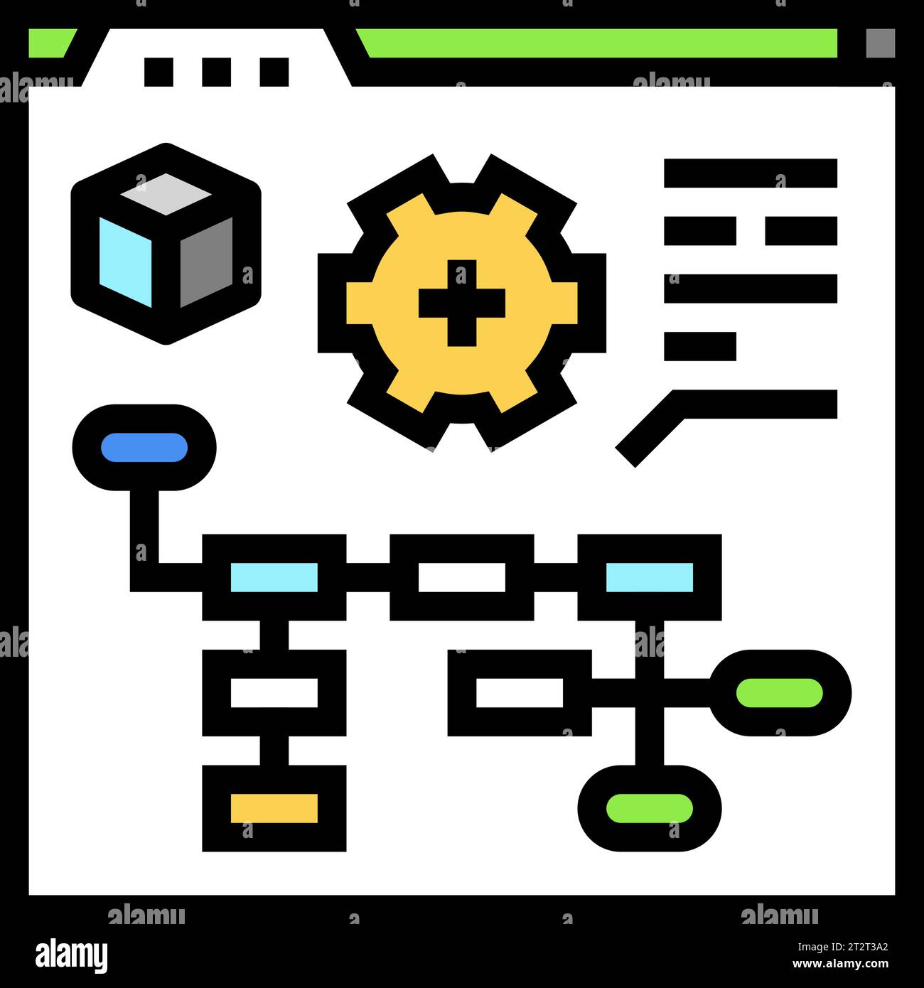 process modeling analyst color icon vector illustration Stock Vector ...