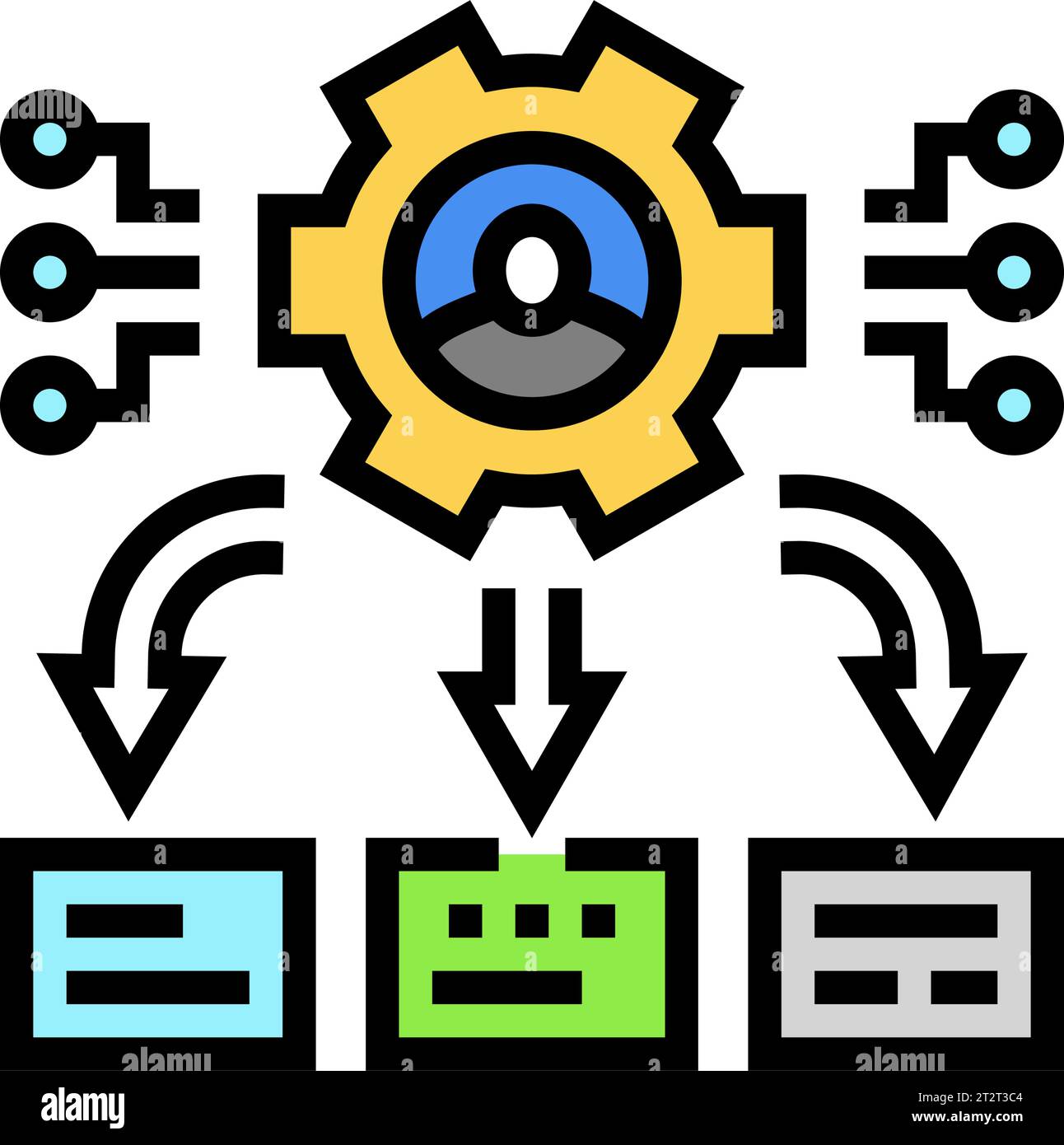 decision support analyst color icon vector illustration Stock Vector ...