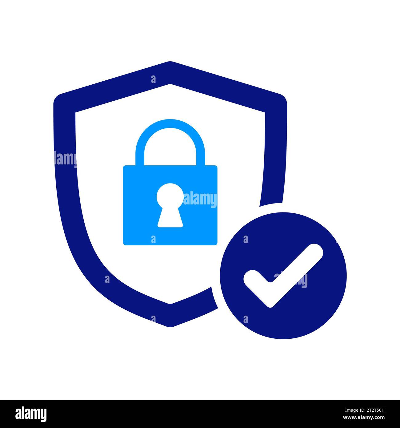Safety lock in shield. VULNERABILITY DISCLOSURE POLICY, Cyber Security. Protection, Secure, Network Unlock. Padlock. icon set. Stock Photo
